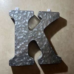 Galvanized K letter